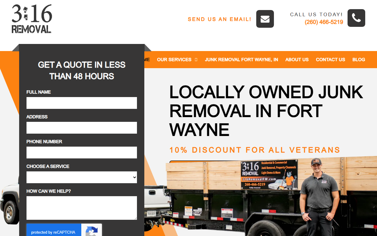 316removalfw.com screenshot