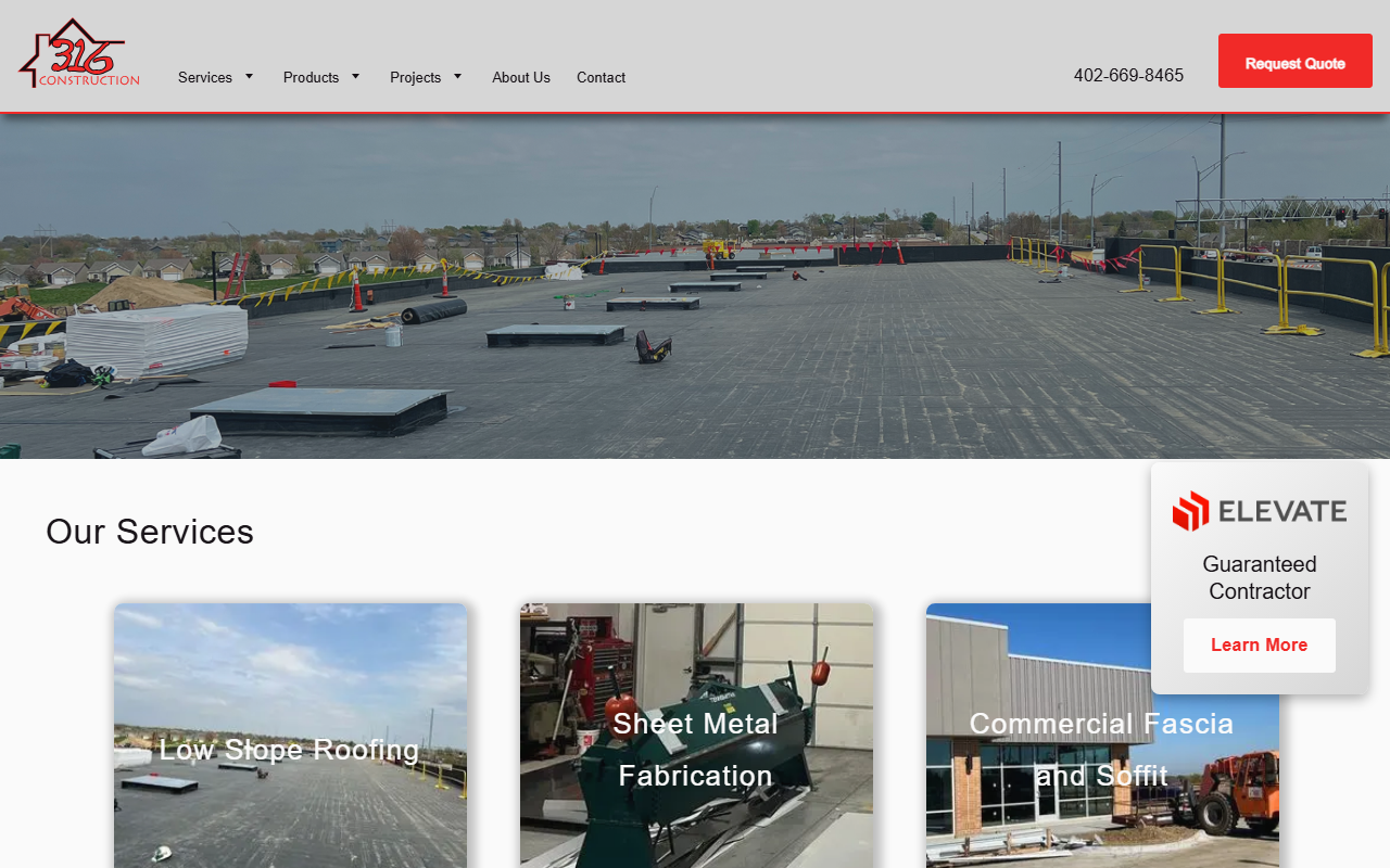 316roofing.com screenshot