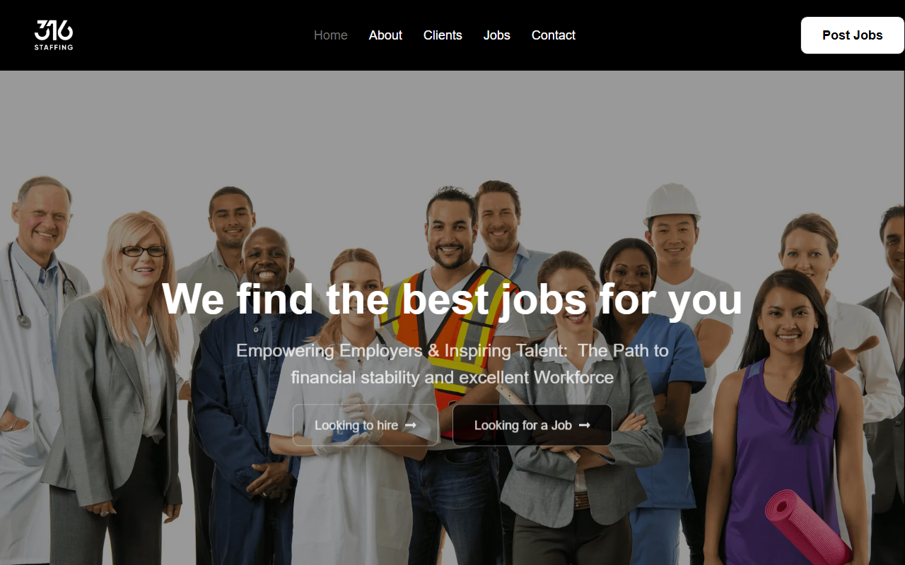 316staffing.com screenshot