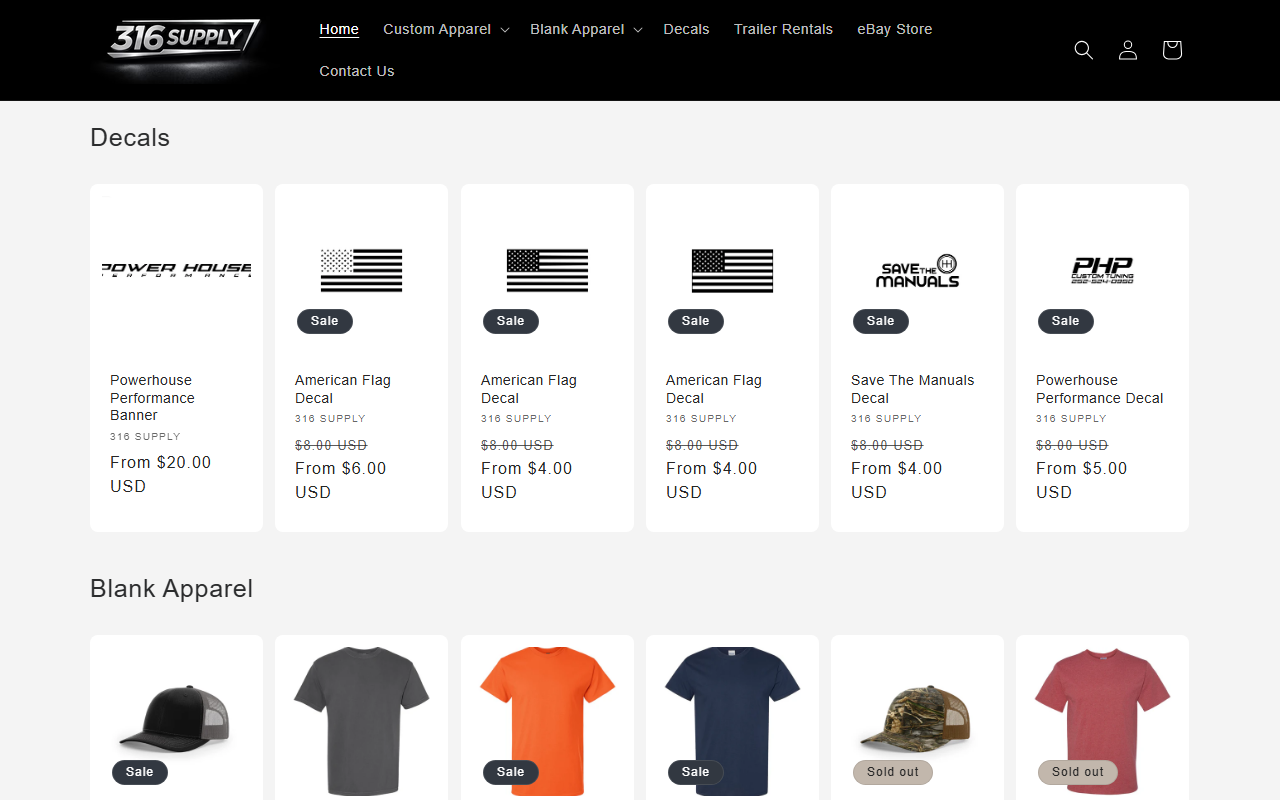 316supplyco.com screenshot