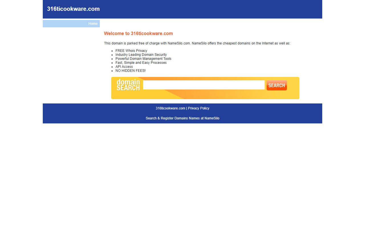 316ticookware.com screenshot