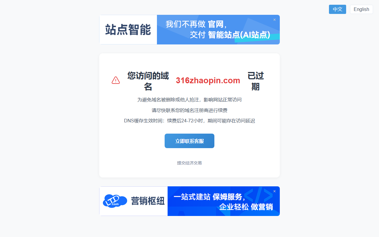 316zhaopin.com screenshot