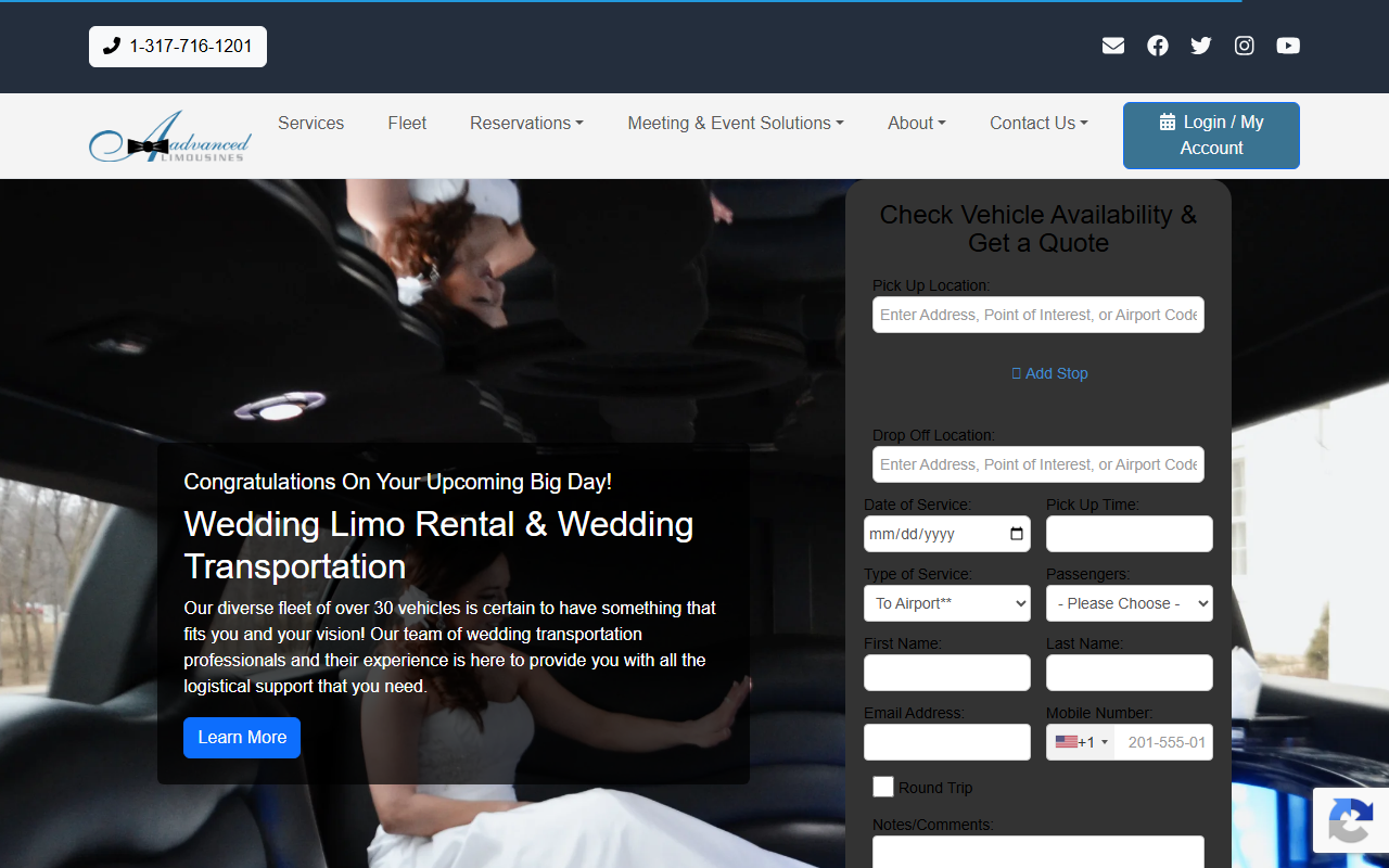 317limousine.com screenshot