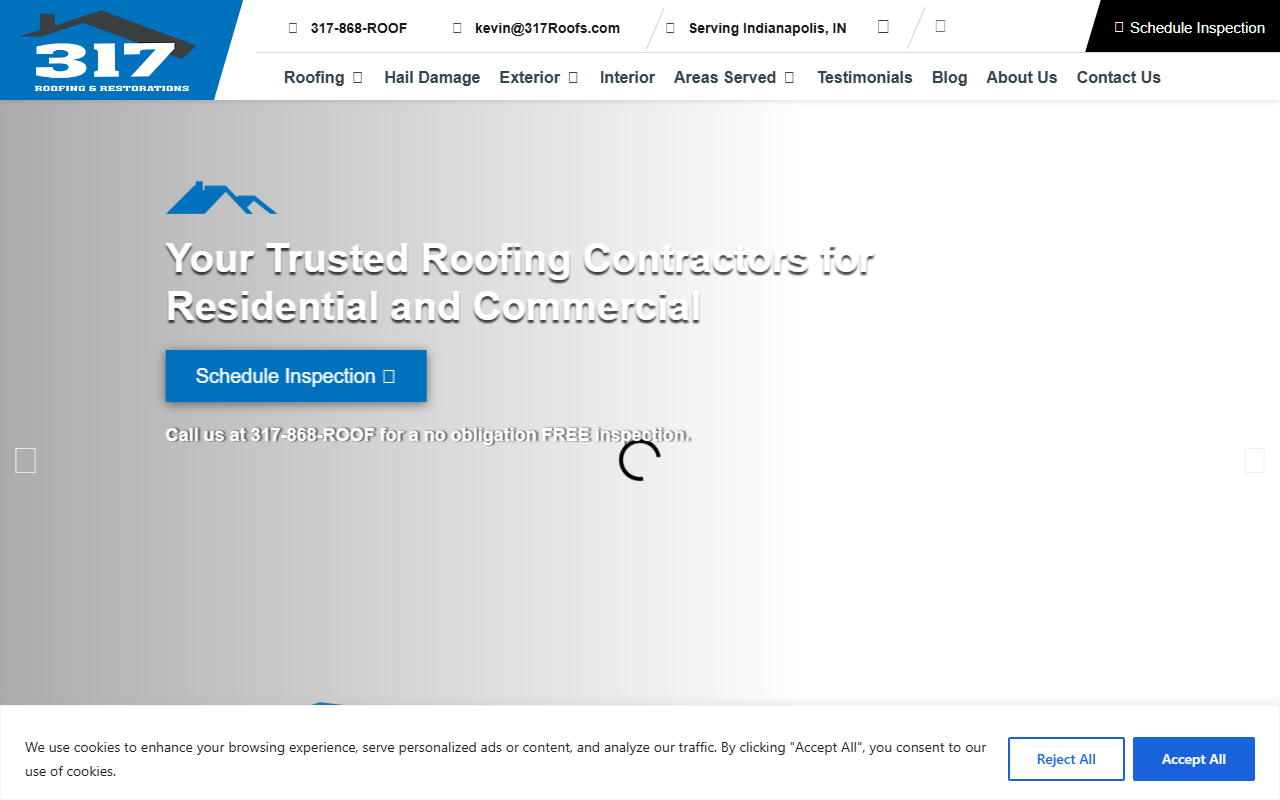 317roofing.com screenshot