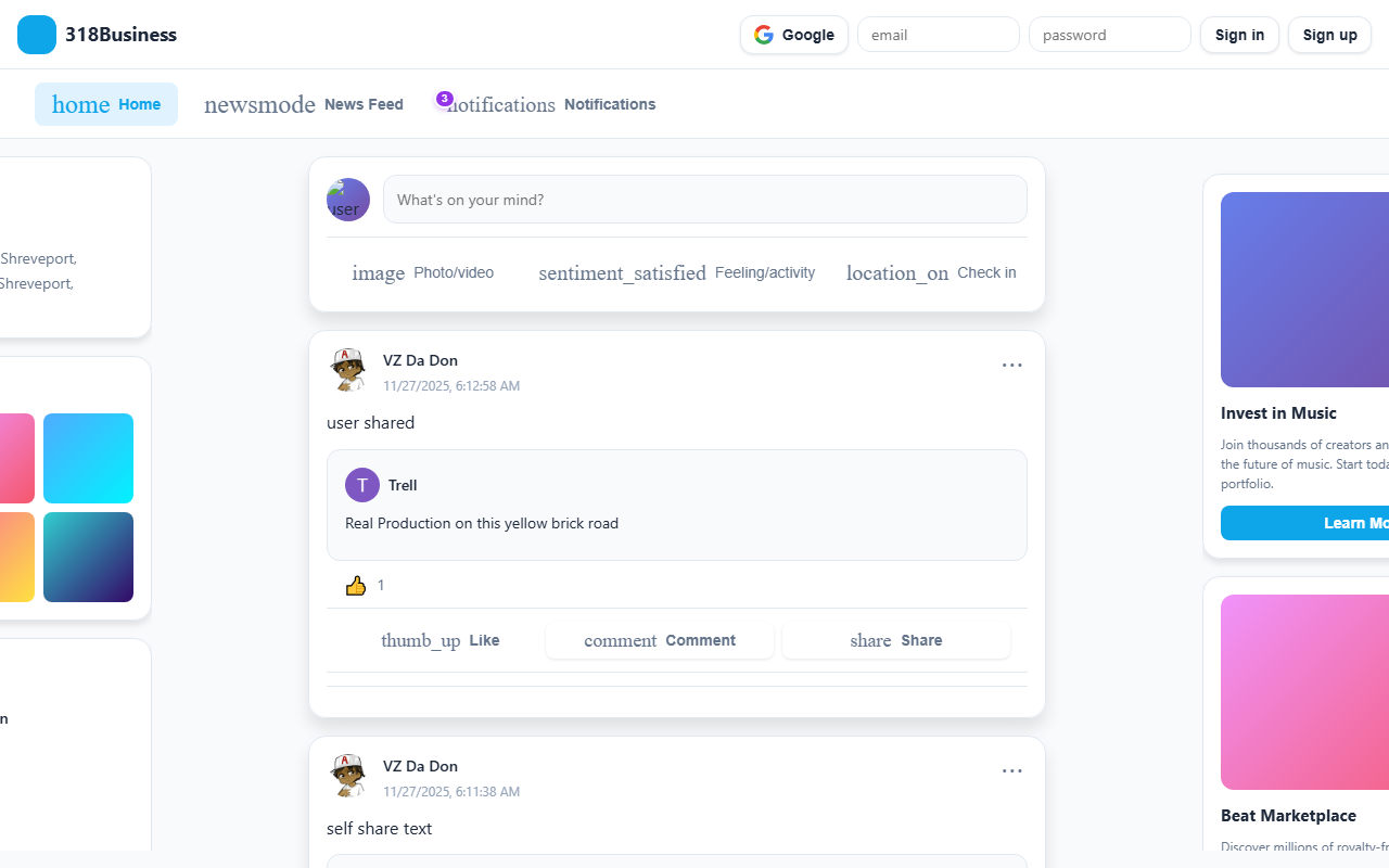 318business.com screenshot