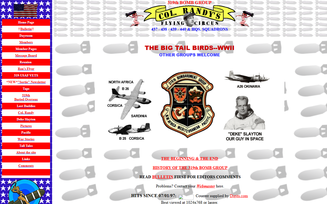 319thbombgroup.com screenshot