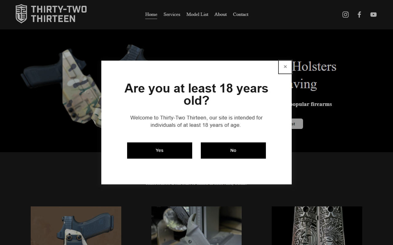 3213holsters.com screenshot