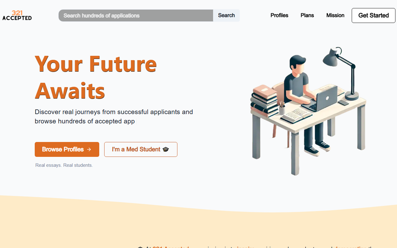 321accepted.com screenshot