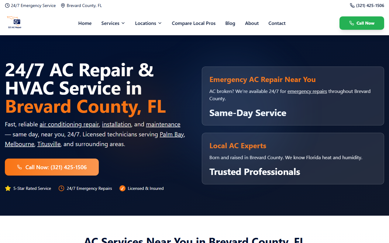 321acrepair.com screenshot