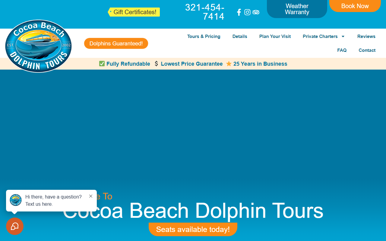 321dolphintours.com screenshot