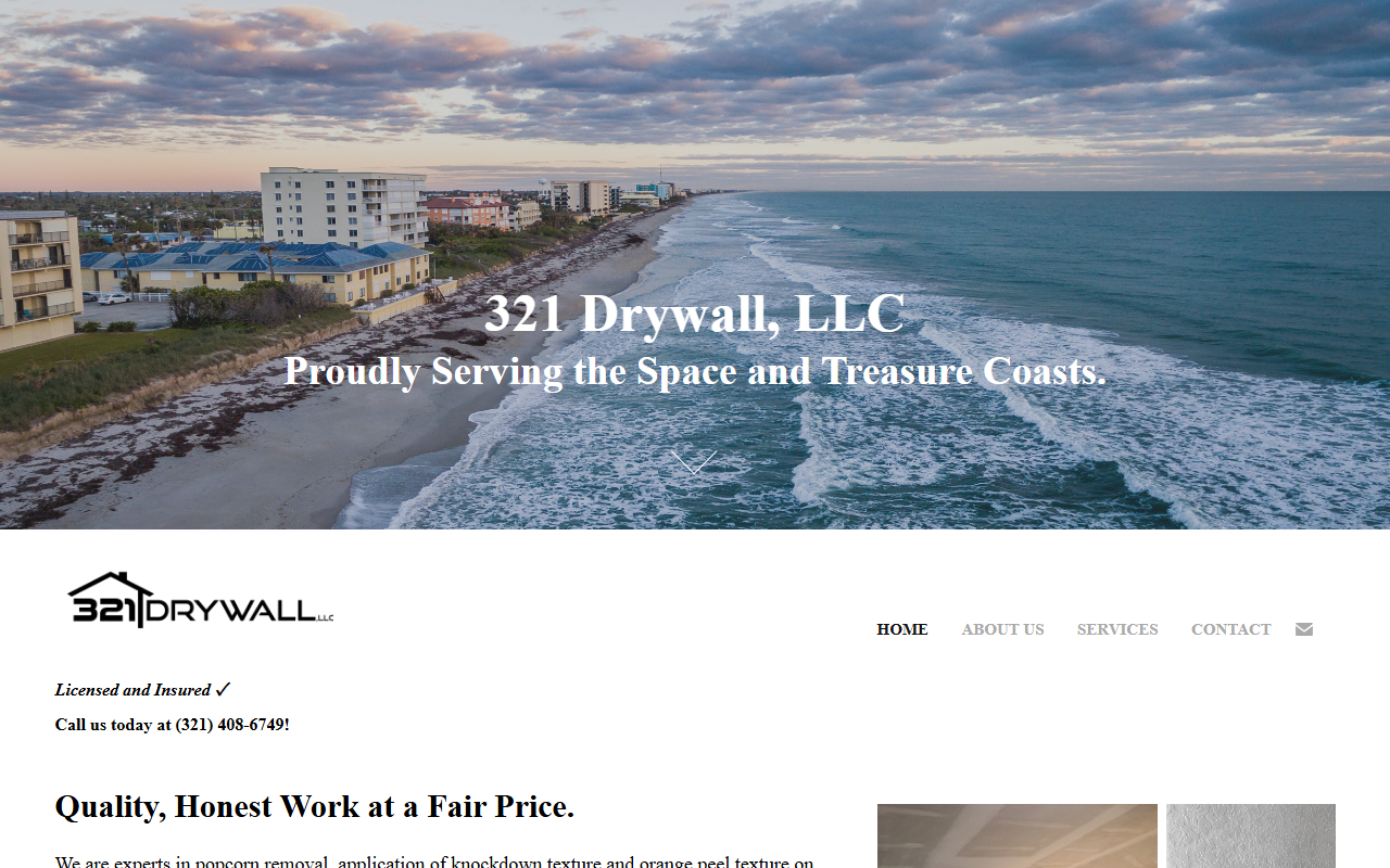 321drywall.com screenshot