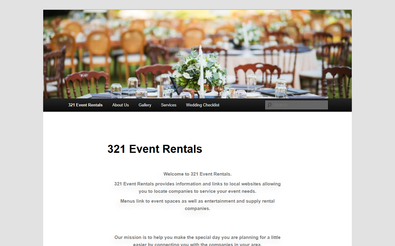 321eventrentals.com screenshot