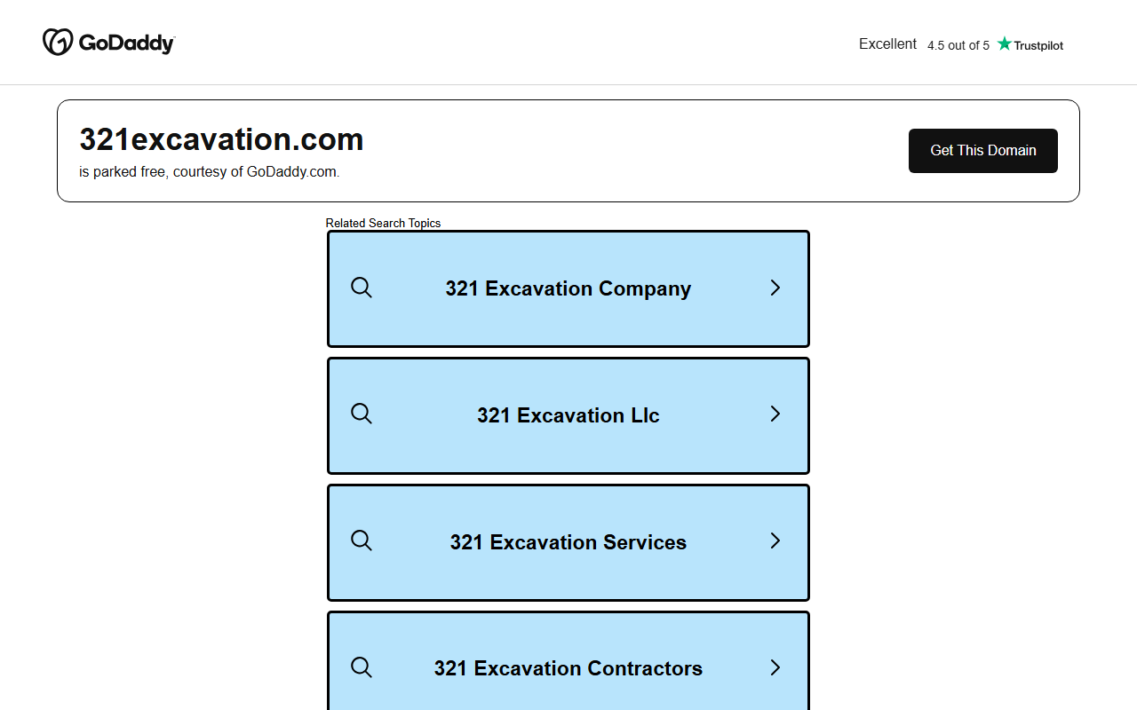 321excavation.com screenshot