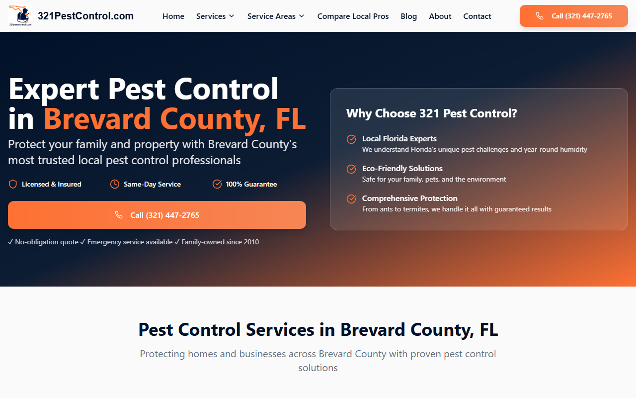 321pestcontrol.com screenshot