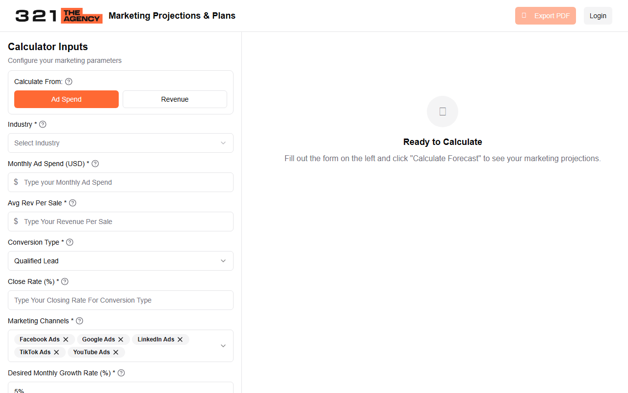 321projections.com screenshot
