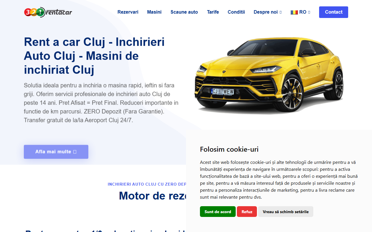 321rentacar.com screenshot