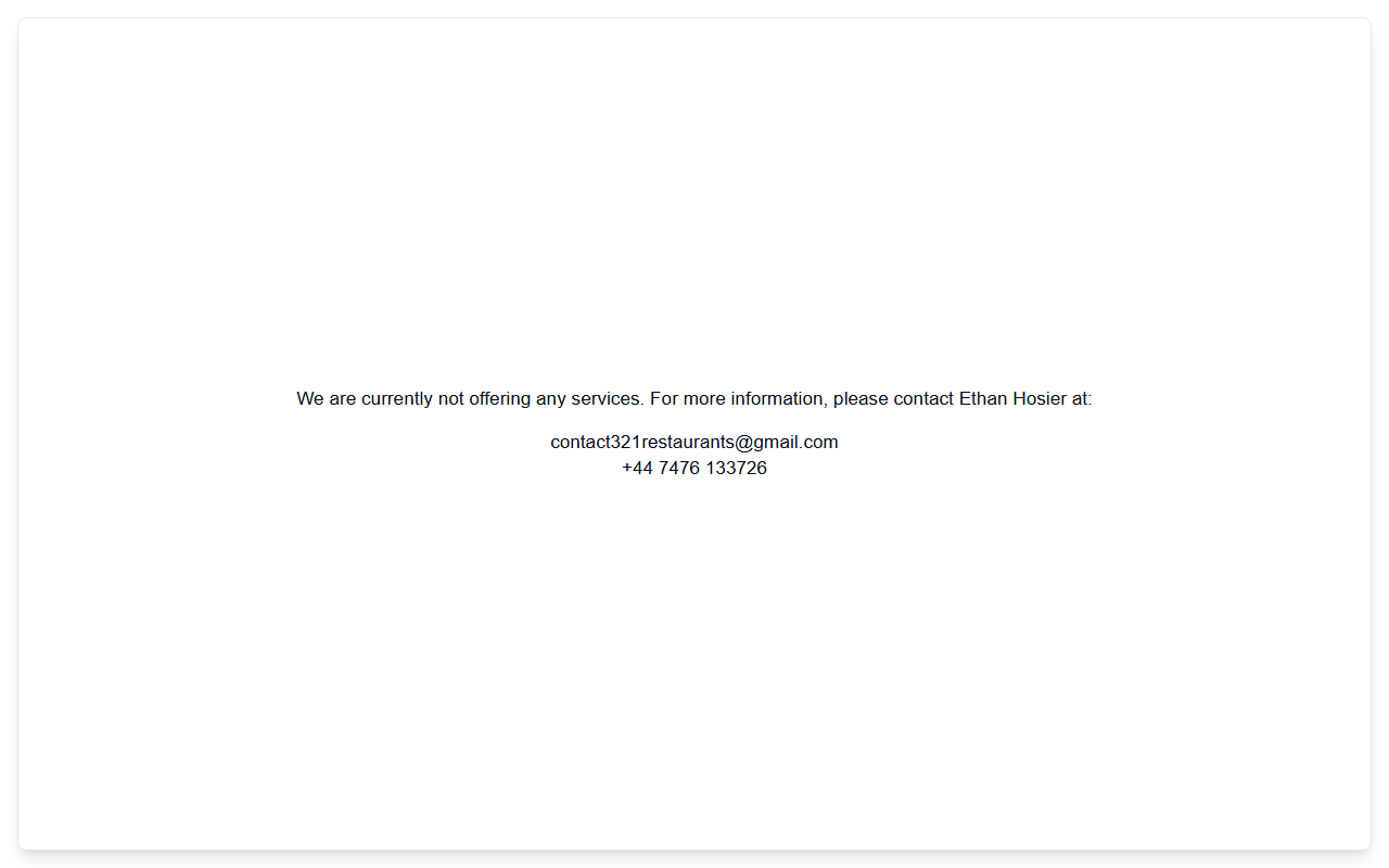 321restaurants.com screenshot