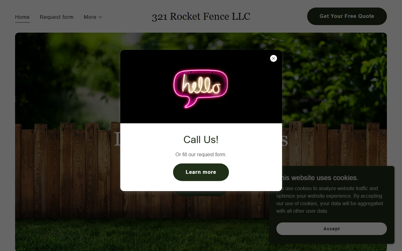 321rocketfence.com screenshot