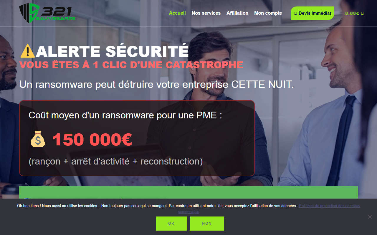 321sauvegarde.com screenshot