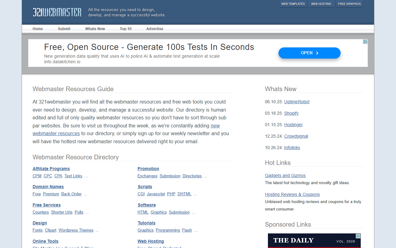 321webmaster.com screenshot