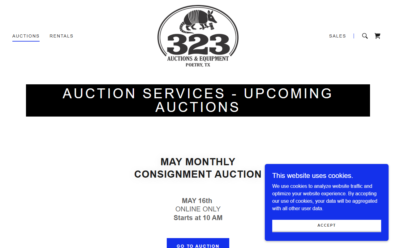 323auctions.com screenshot