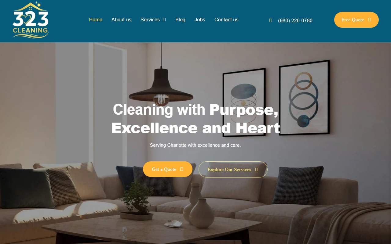 323cleaning.com screenshot