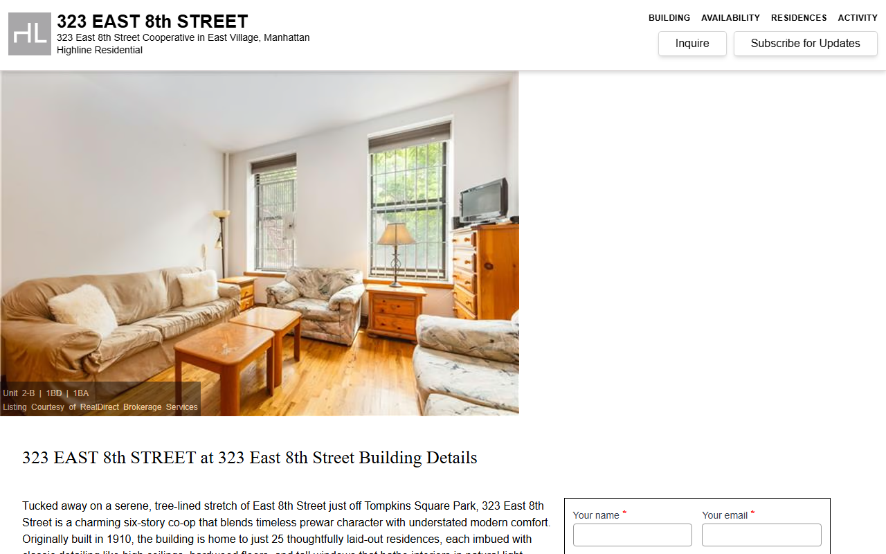 323east8th.com screenshot