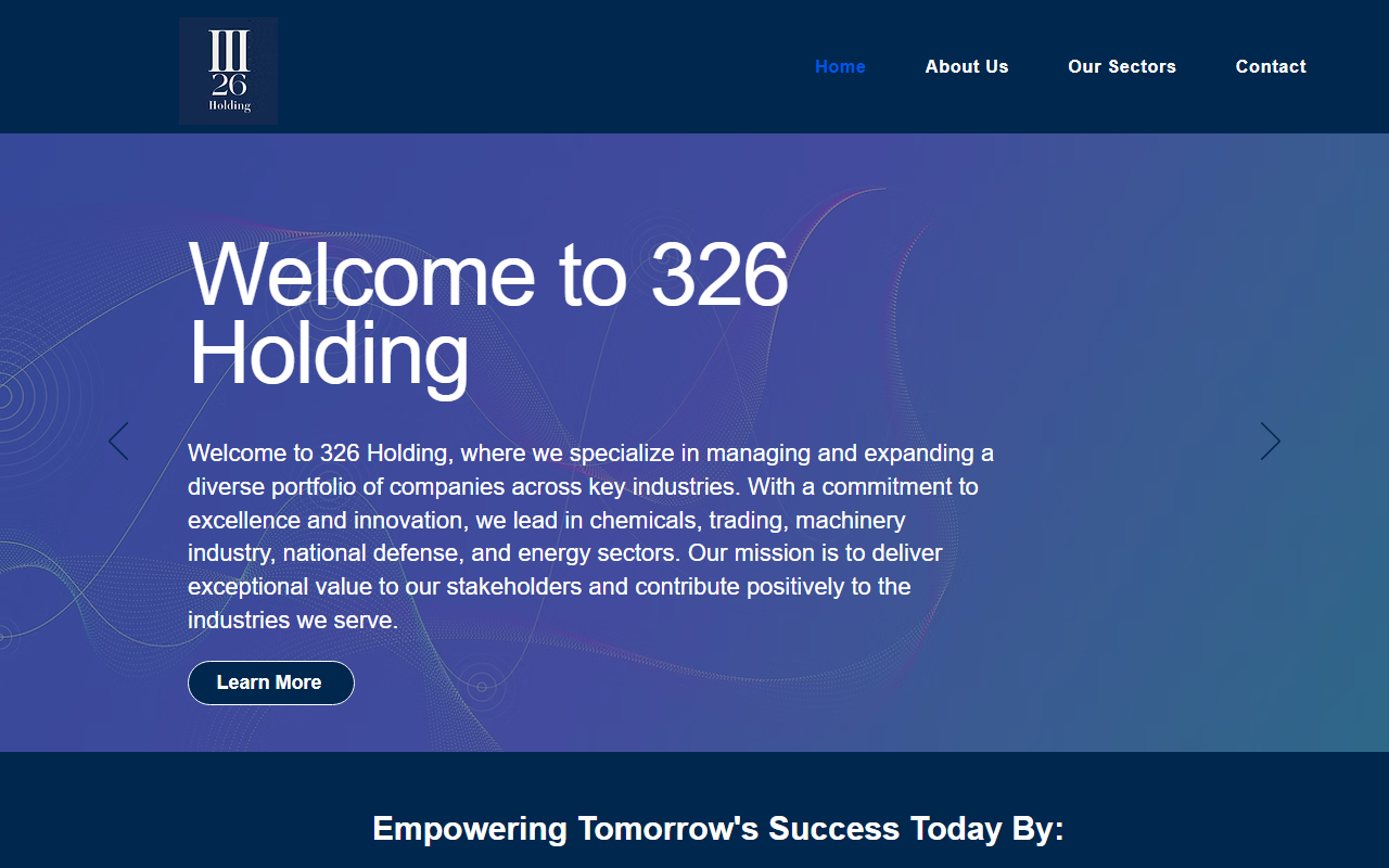 326holding.com screenshot