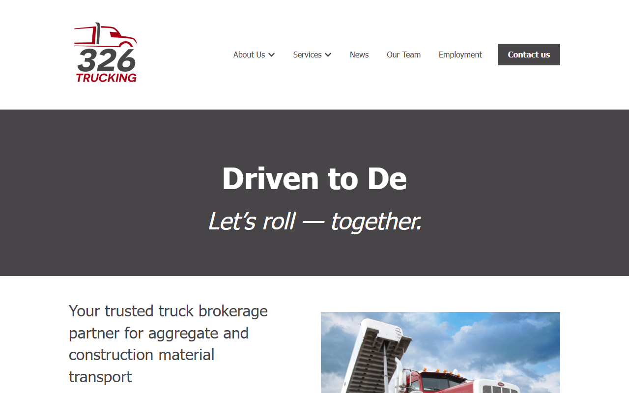 326trucking.com screenshot