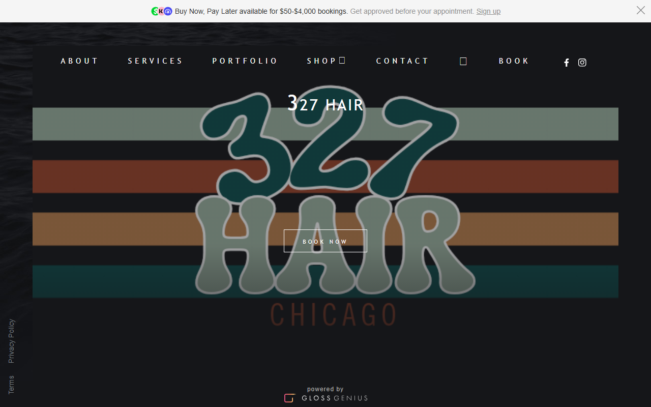 327hairchicago.com screenshot