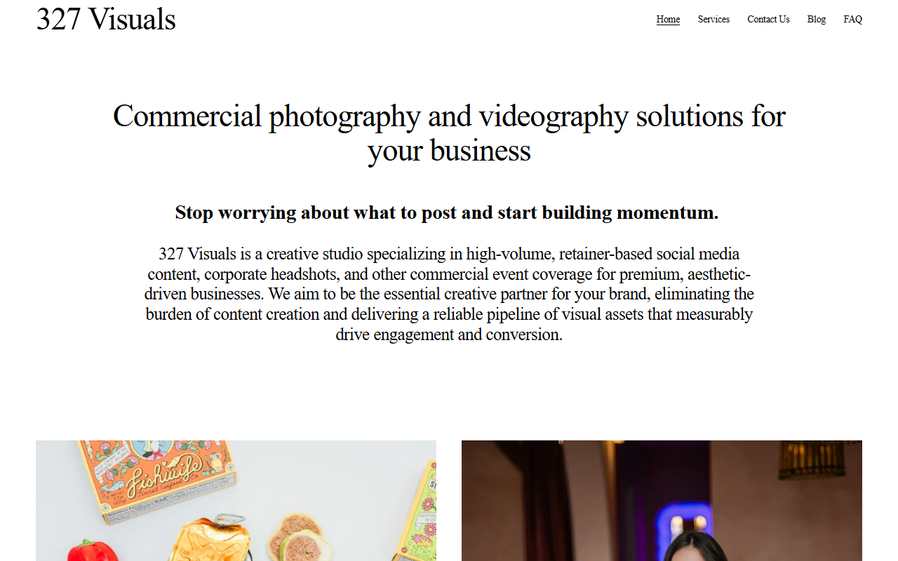 327visuals.com screenshot