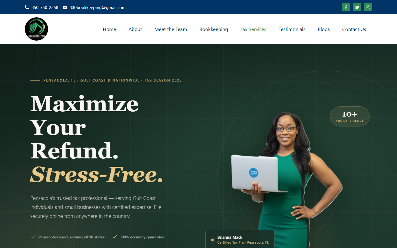 330-bookkeeping.com screenshot