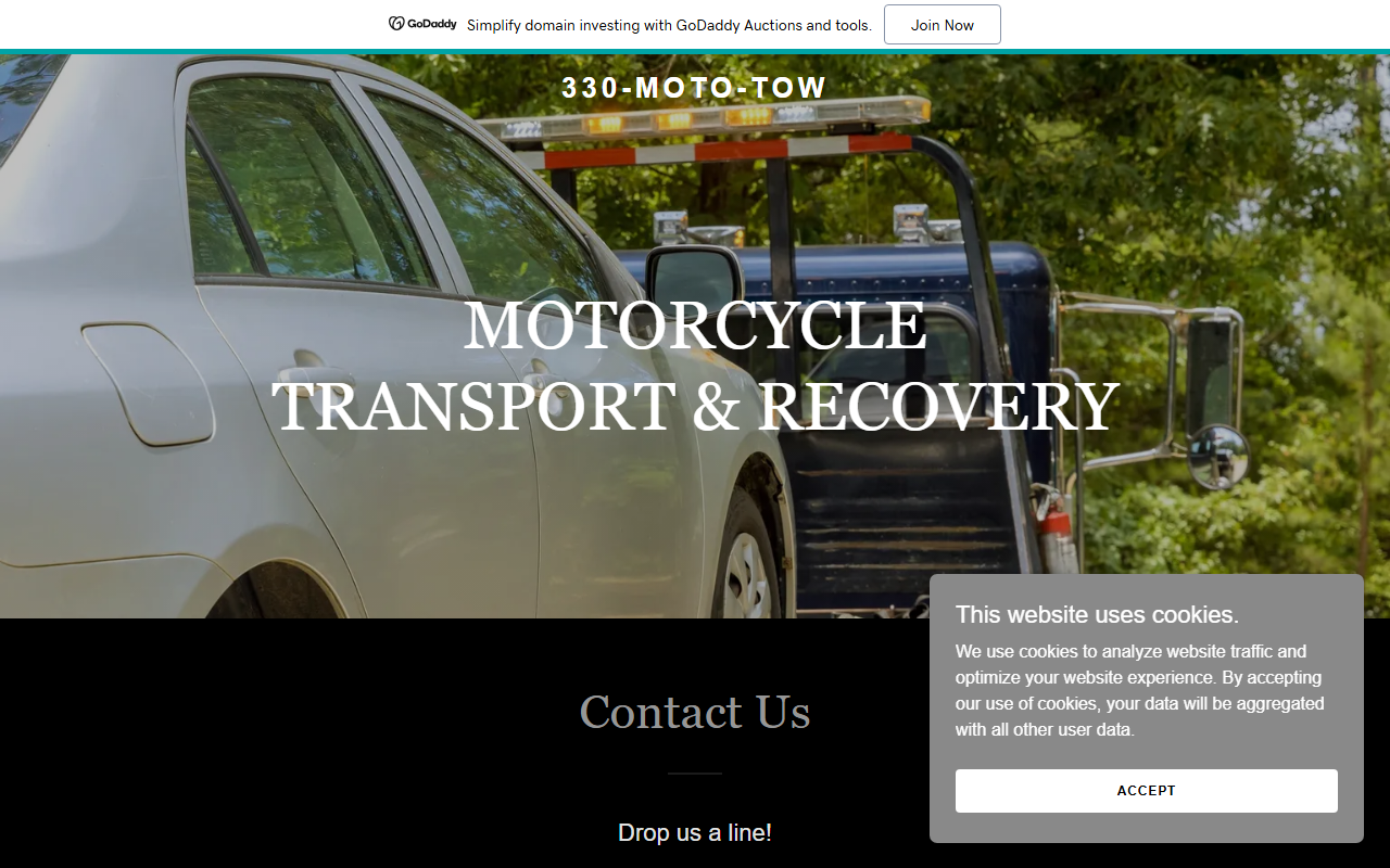 330-moto-tow.com screenshot