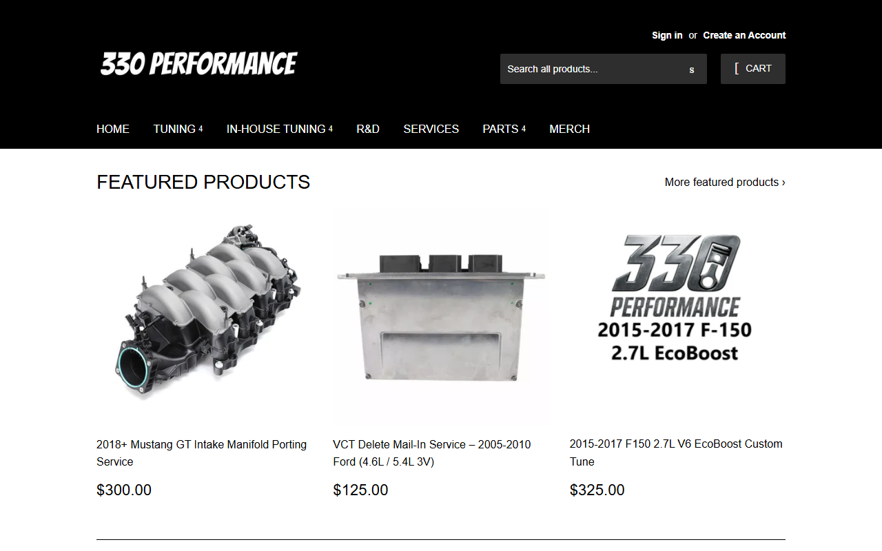 330performance.com screenshot