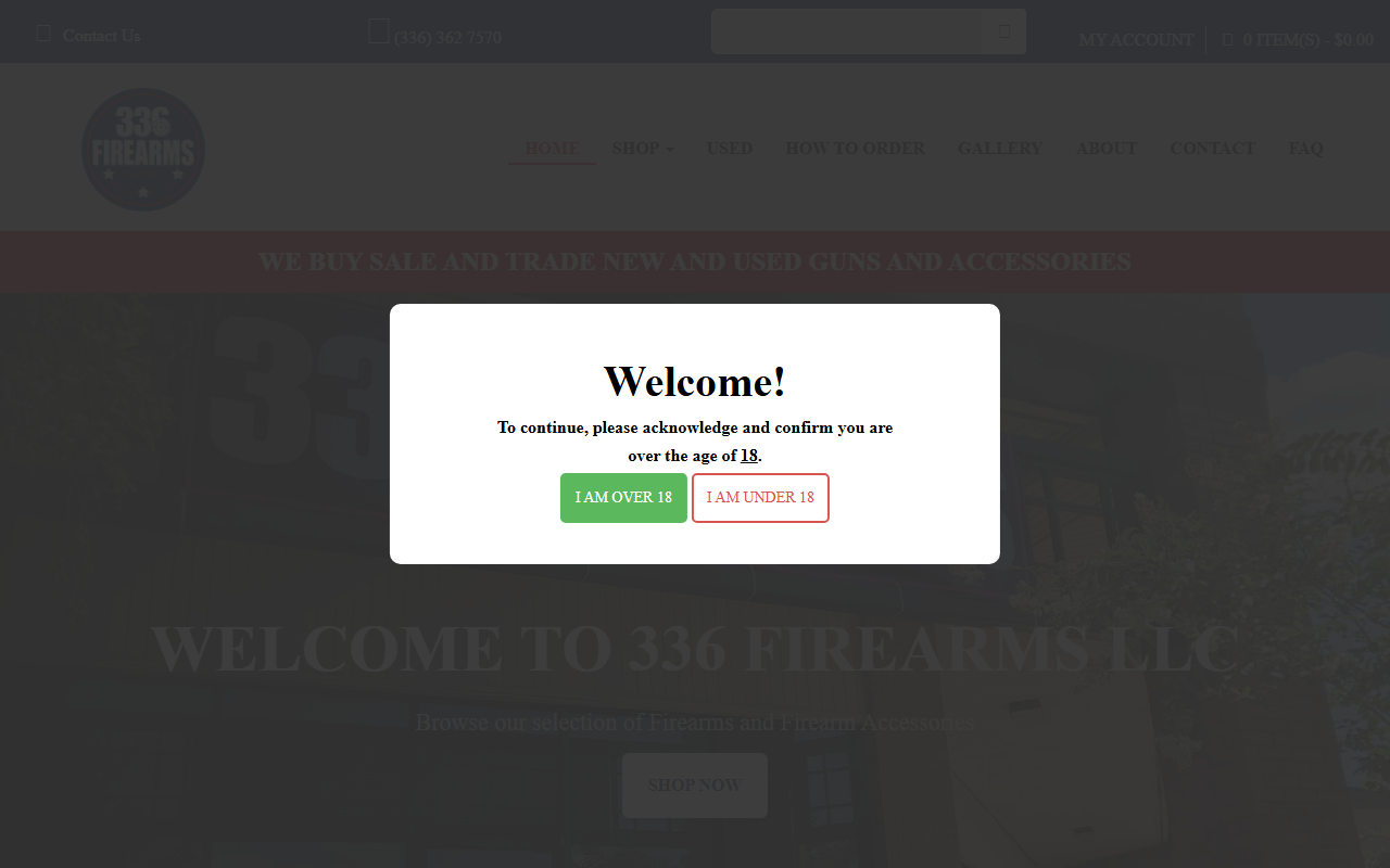 336firearmsllc.com screenshot
