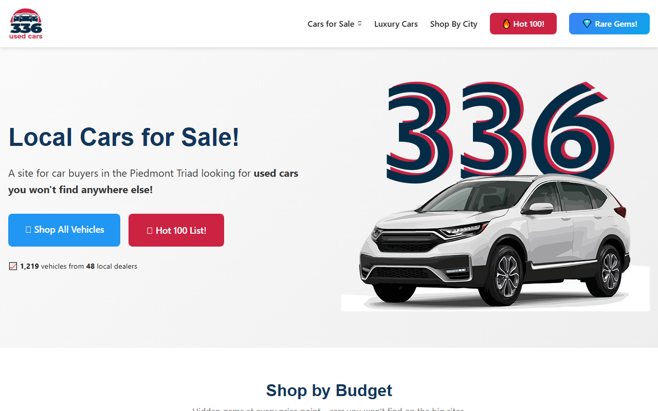 336usedcars.com screenshot