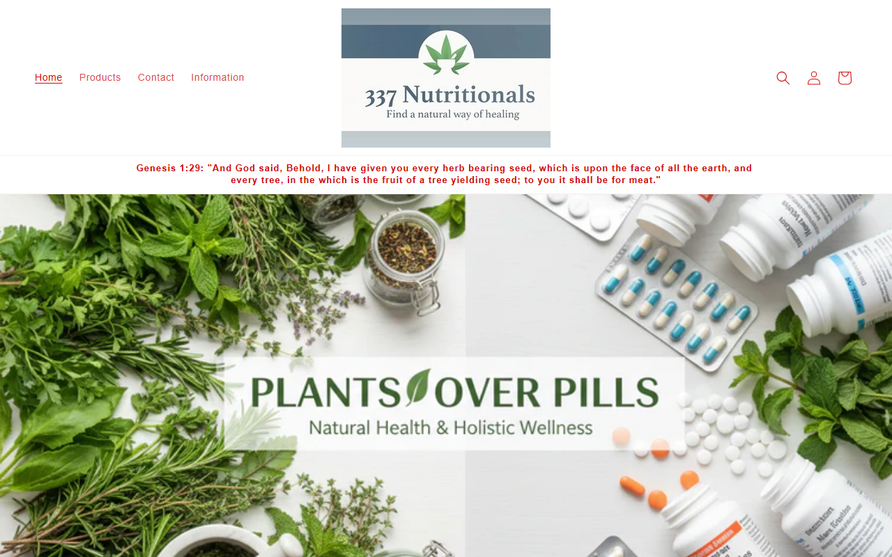 337nutritionals.com screenshot