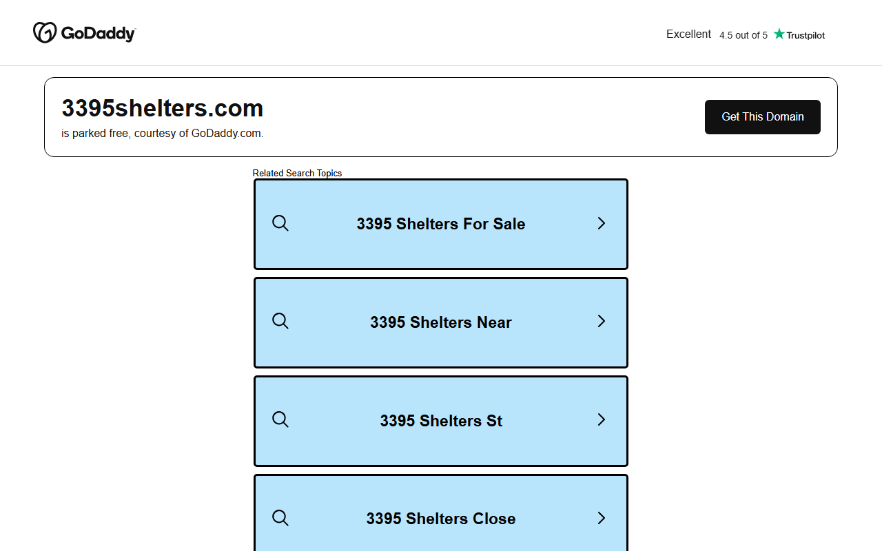 3395shelters.com screenshot