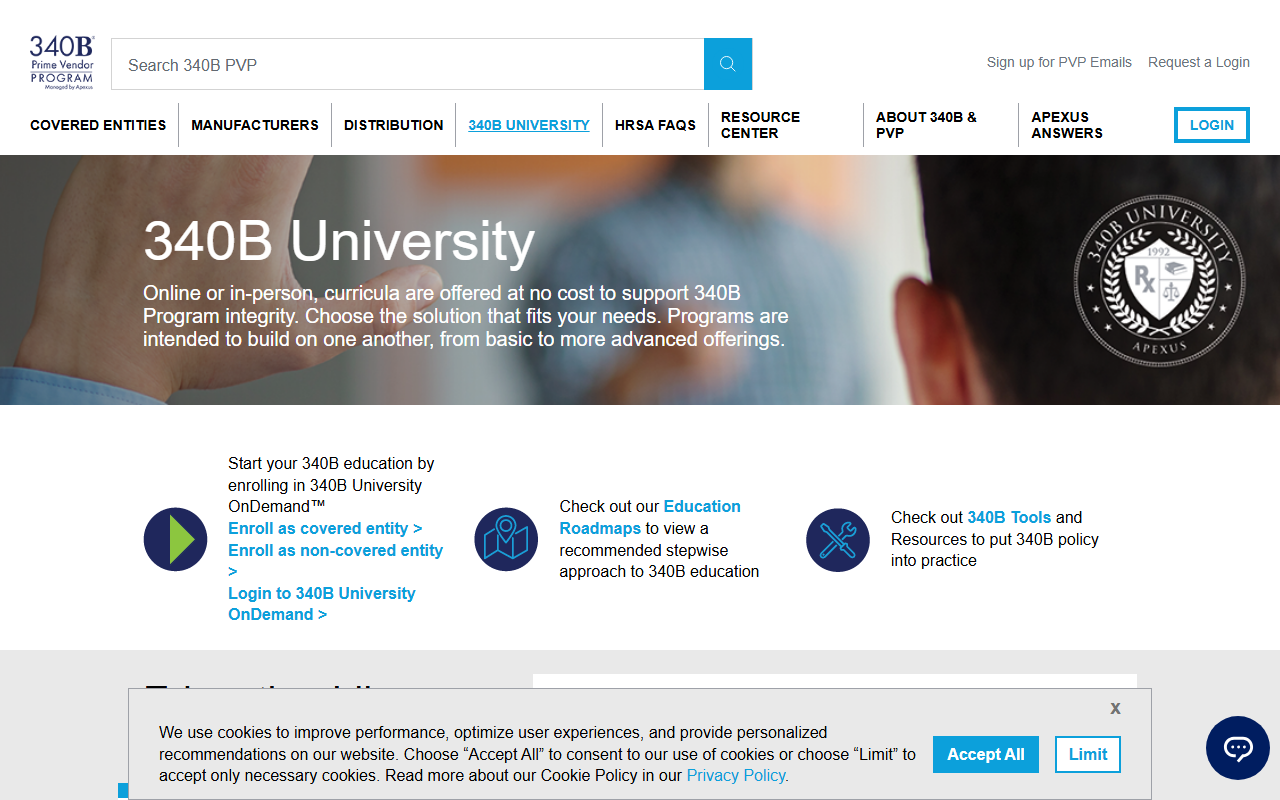 340buniversity.com screenshot