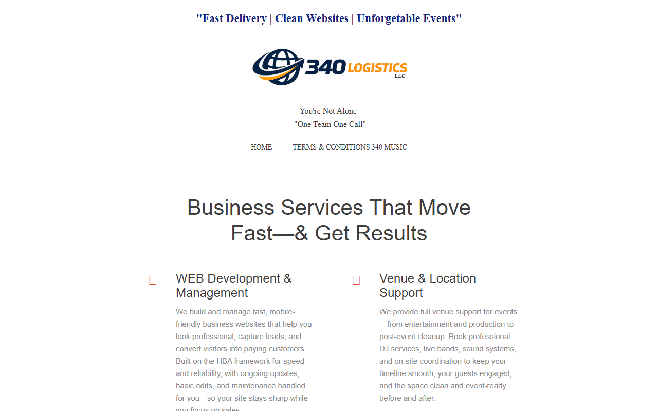 340logistics.com screenshot
