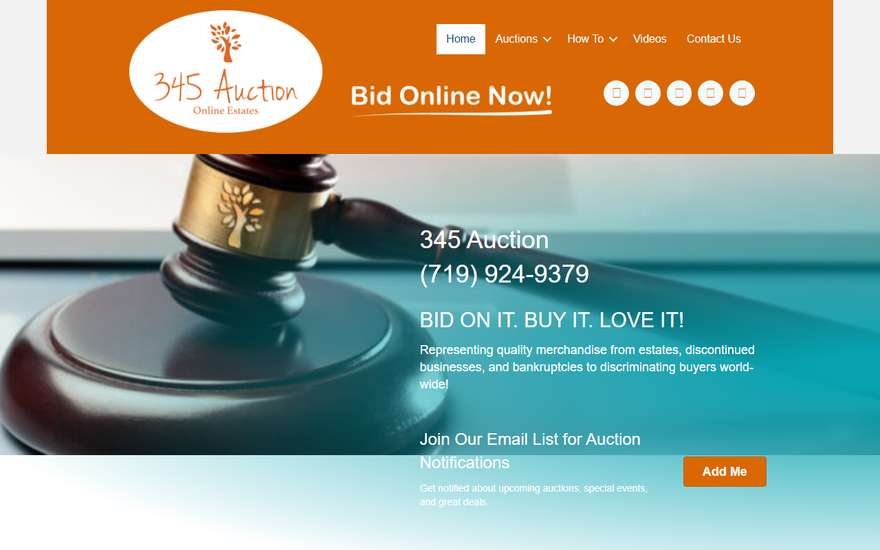 345auction.com screenshot