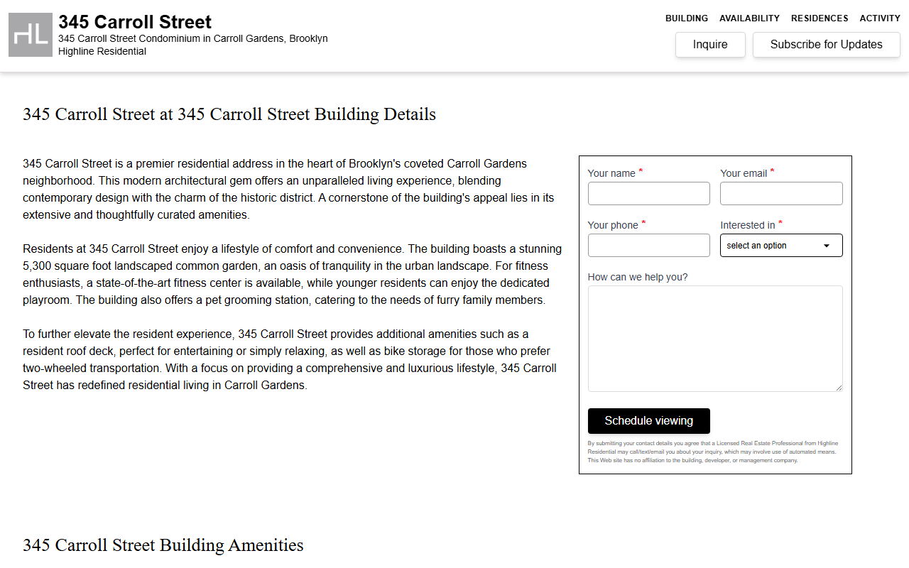 345carrollnyc.com screenshot