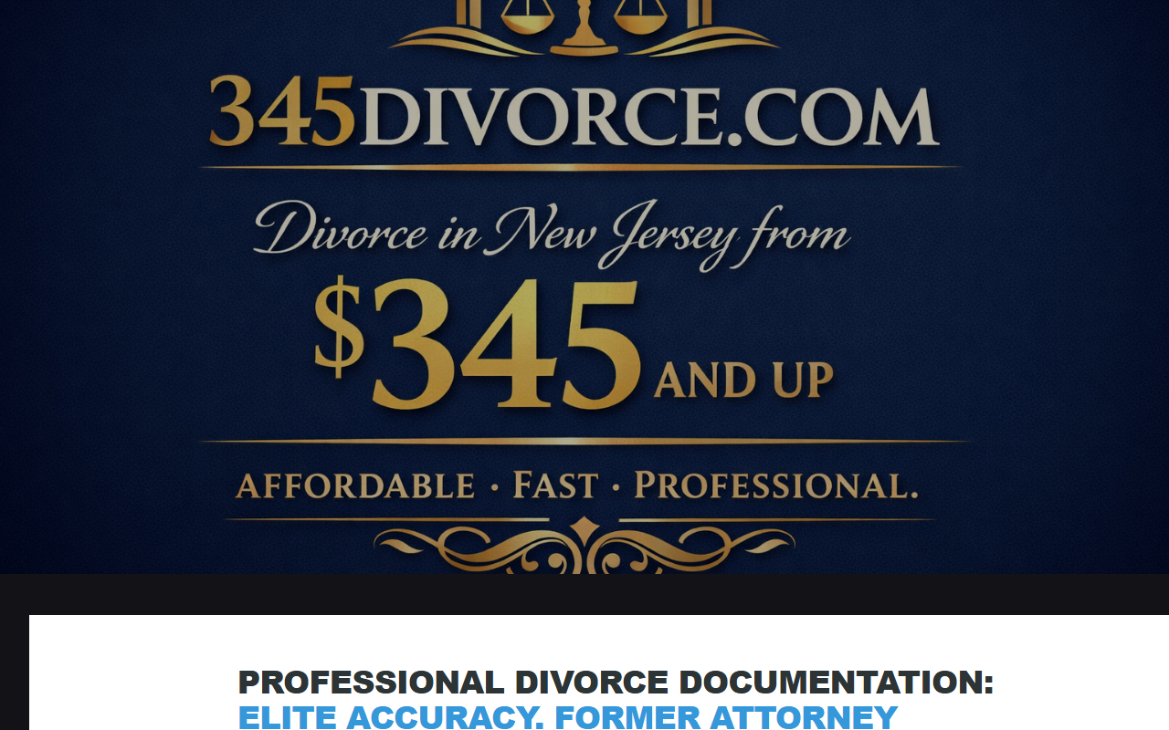 345divorce.com screenshot