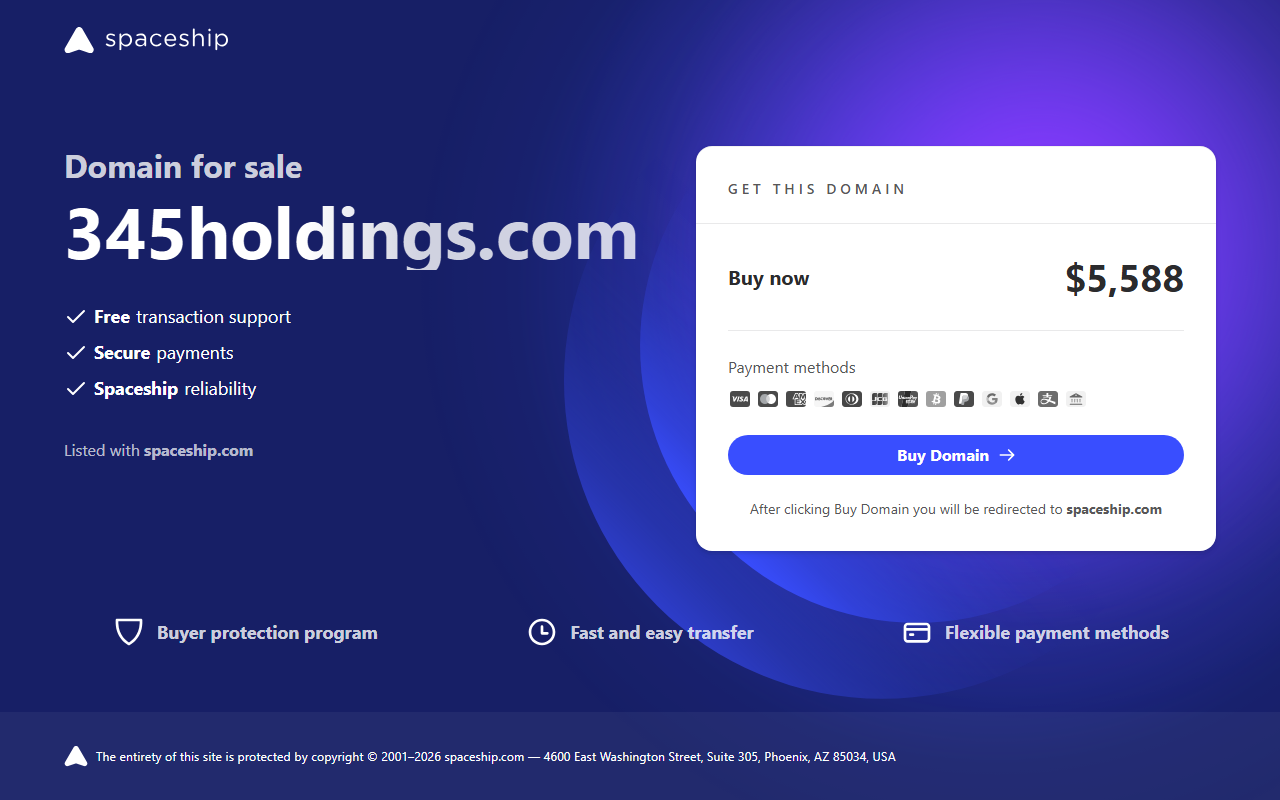 345holdings.com screenshot