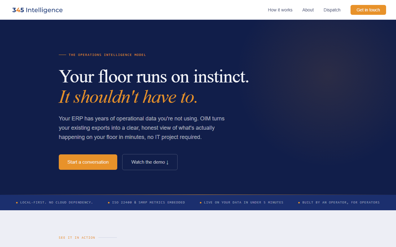 345intelligence.com screenshot