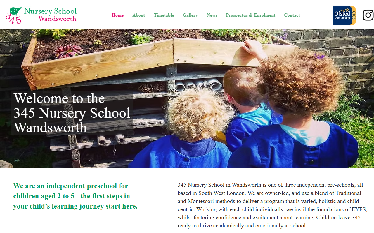 345nurseryschool.com screenshot