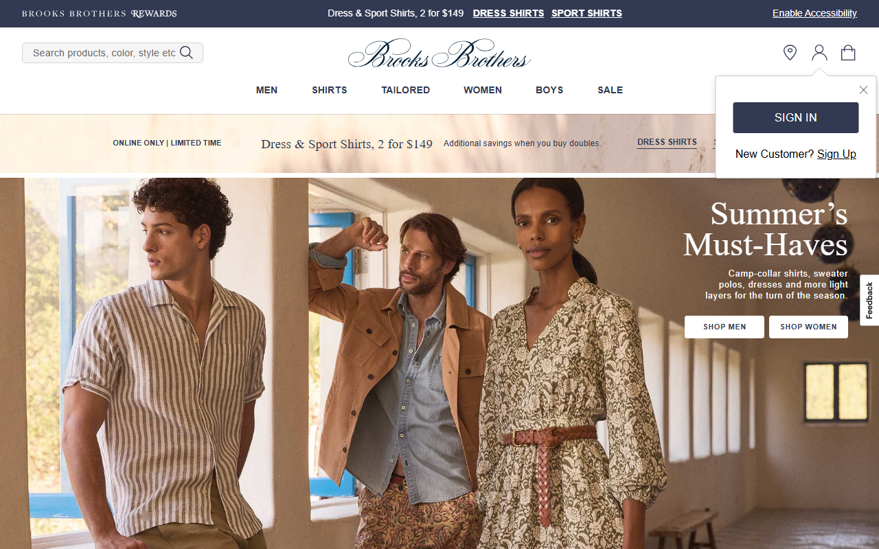 346brooksbrother.com screenshot