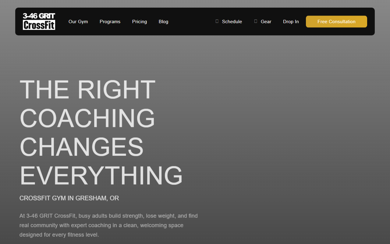 346gritcrossfit.com screenshot