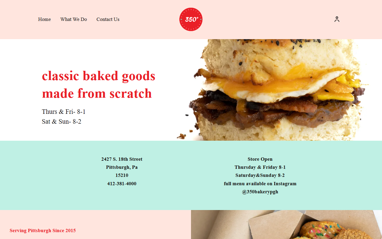 350bakerypgh.com screenshot