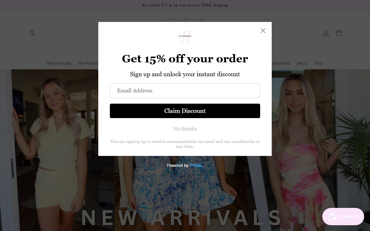 351boutique.com screenshot